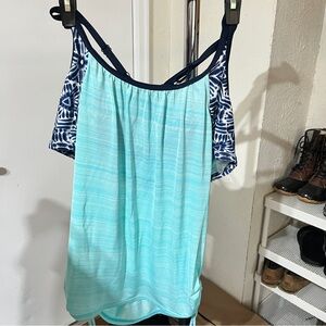 ZeroXposur Asymmetrical Blue Swim Camisole